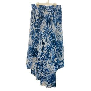 Lapis Anthropologie Georgette Artsy Asymmetrical handkerchief Skirt Lagenlook